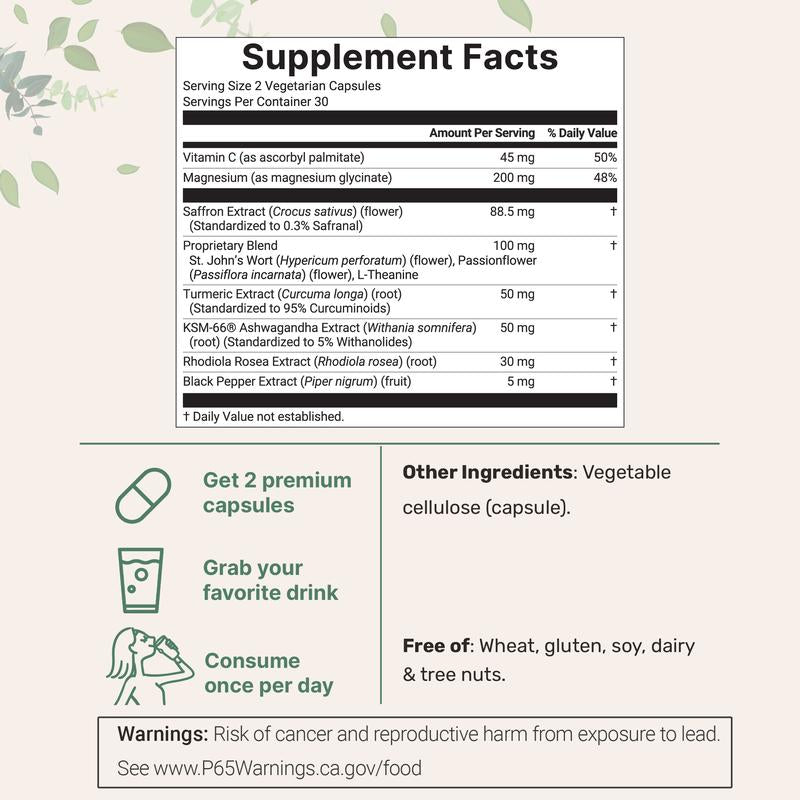 Golden Saffron Calm & Clarity Formula